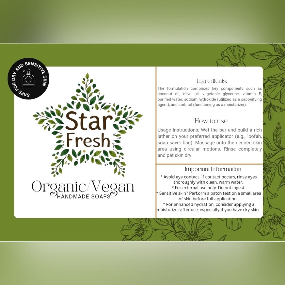 (2) Handcrafted Peach 4oz Vegan Glycerin Soap - Picture 3 of 5